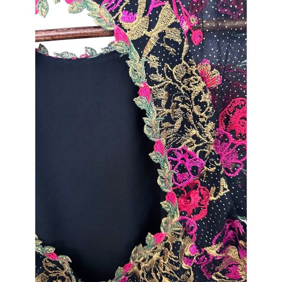 Rare Marchesa Notte Embroidered Floral Illusion Cocktail Dress Size 4 - Picture 11 of 11